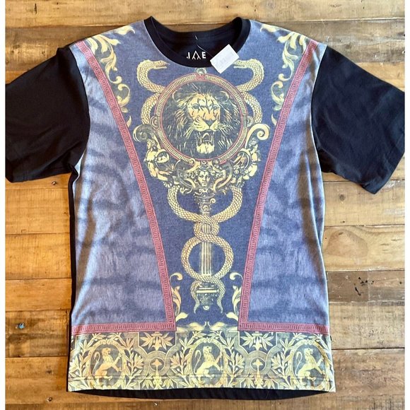 Jem Collective Mens Gold Lion Scepter Shirt, Large - New! - Picture 1 of 4